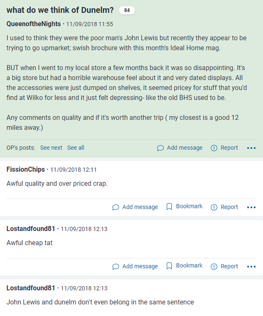 dunelm bedding mumsnet reviews